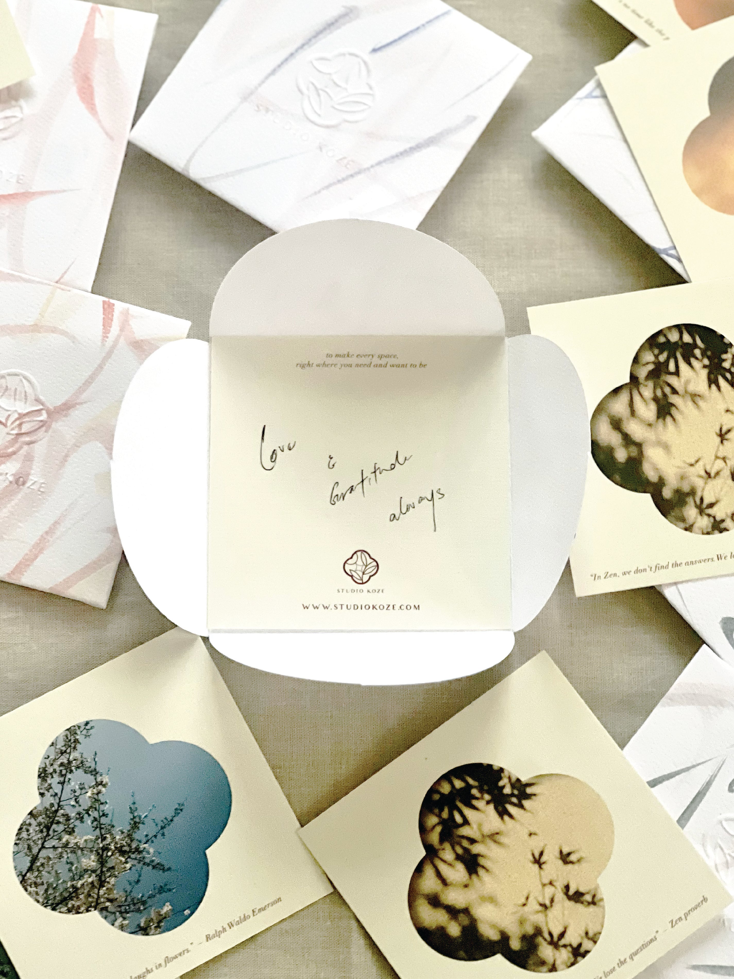 Art in Every Fold: Handcrafted Message Card Set