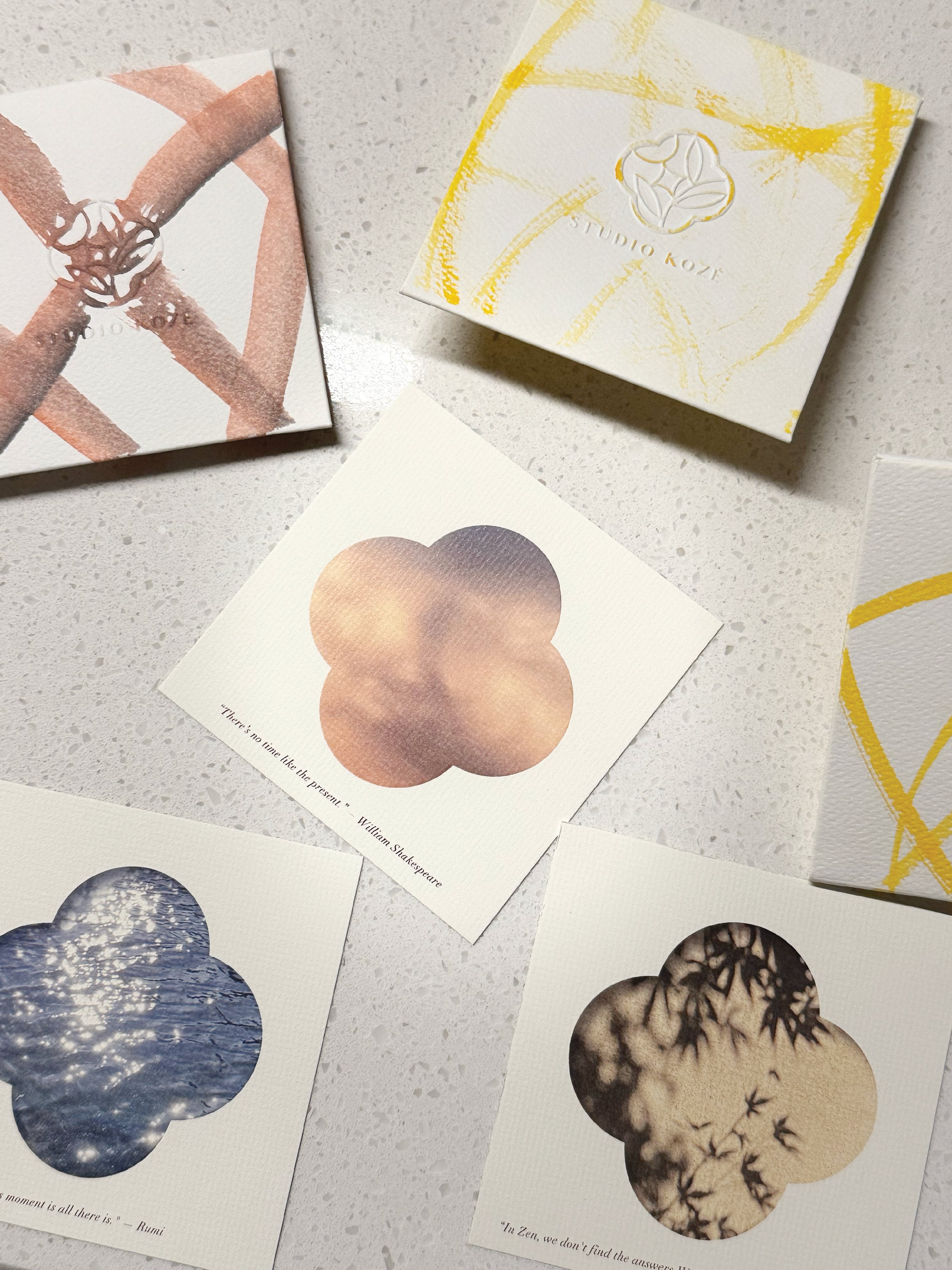 Art in Every Fold: Handcrafted Message Card Set